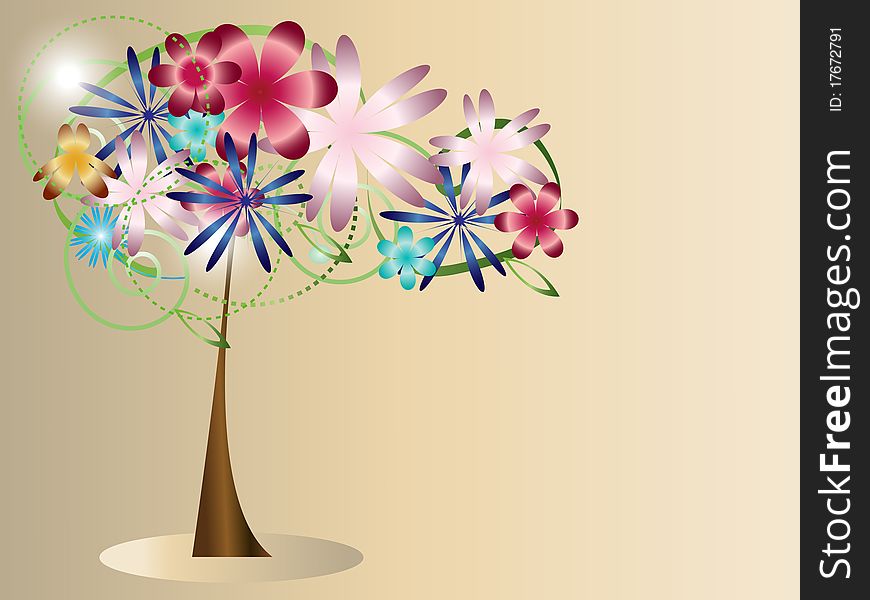 Bright blossoming spring tree, background. Bright blossoming spring tree, background