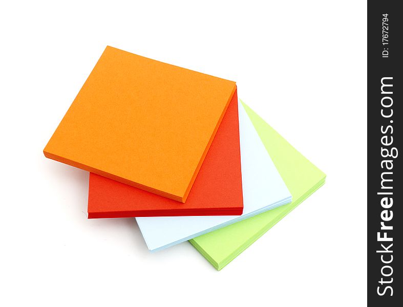 Reminder notes isolated on the white background