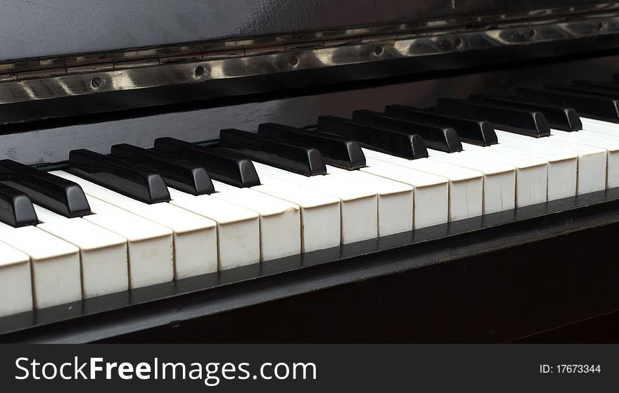 Piano Key Close Up Shot