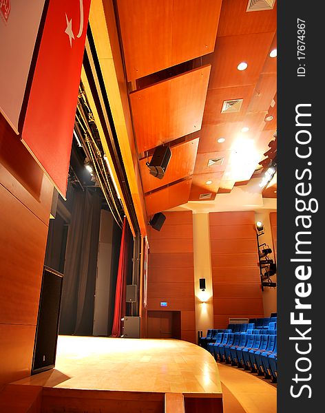 Modern cinema and theater hall. Modern cinema and theater hall