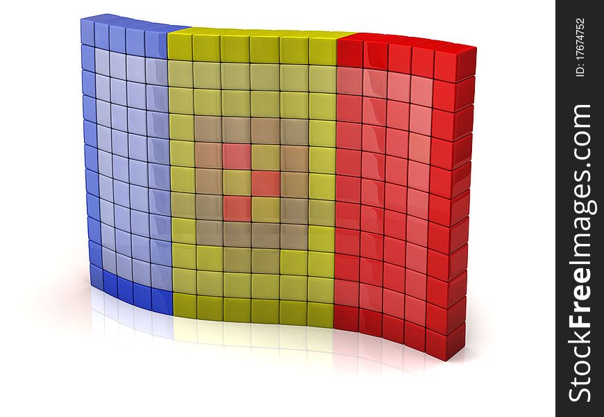 Andorran Flag Of Pixel