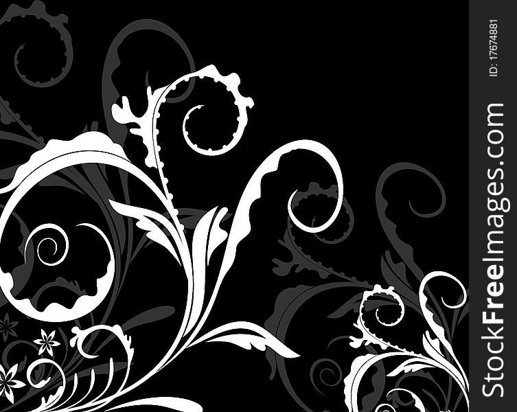 Floral background for design card - vector