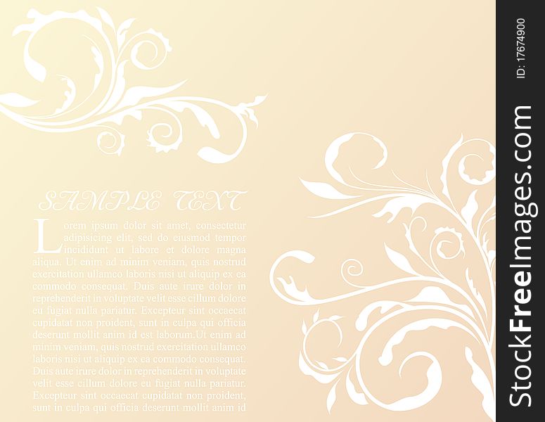 Illustration the floral decor element for design and border - vector