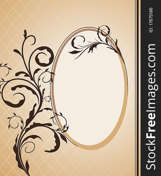 Vintage frame for design card - vector