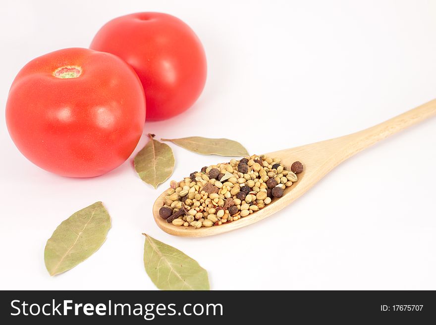 Spices Mixed Over The Spoon