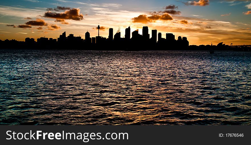 Photo of the Sydney Skyline at Sunset