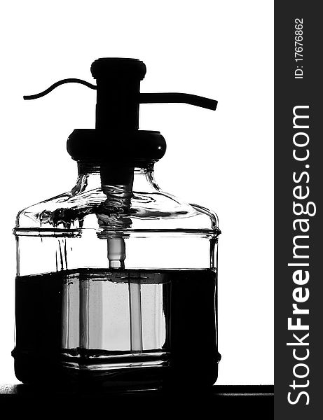 Close up isolated image of soap dispenser