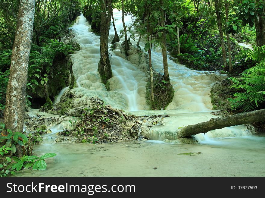 White waterfalls travel location in Chaingmai Thailand. White waterfalls travel location in Chaingmai Thailand