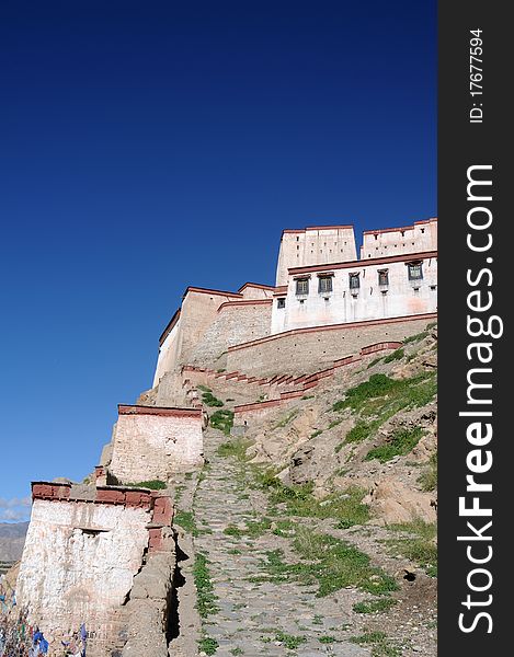 Landmark of an ancient castle in Tibet. Landmark of an ancient castle in Tibet