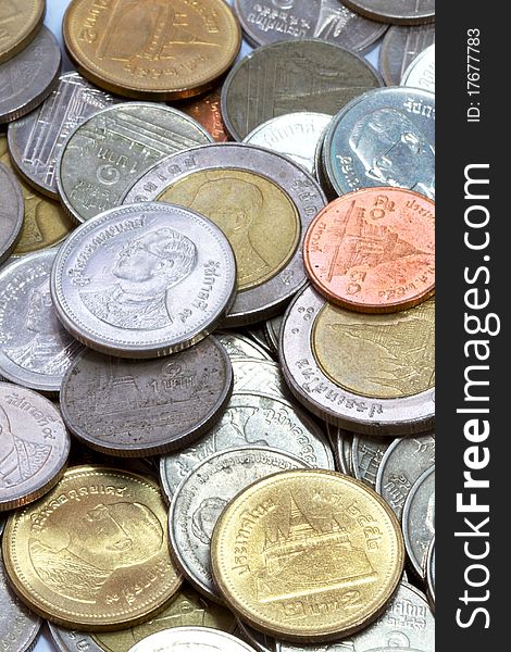 Thai Coins background (savings concept )
