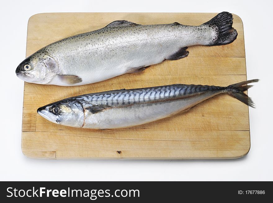 Fresh fish on the worktop