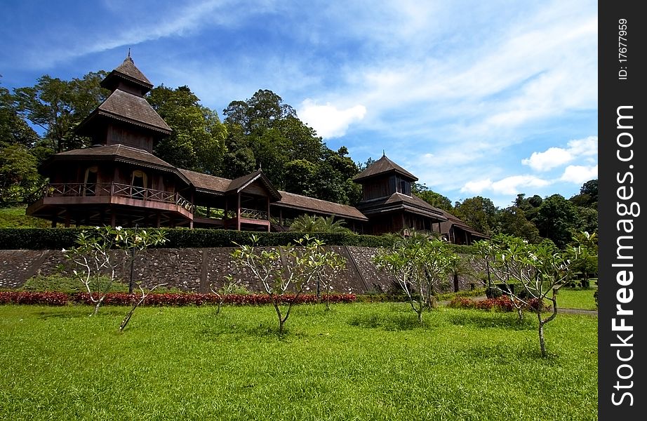 Palace Rattanarangesan in garden Thailand