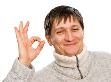 Man Hand Gesture OK Stock Photos Man Hand Gesture OK Stock Photos