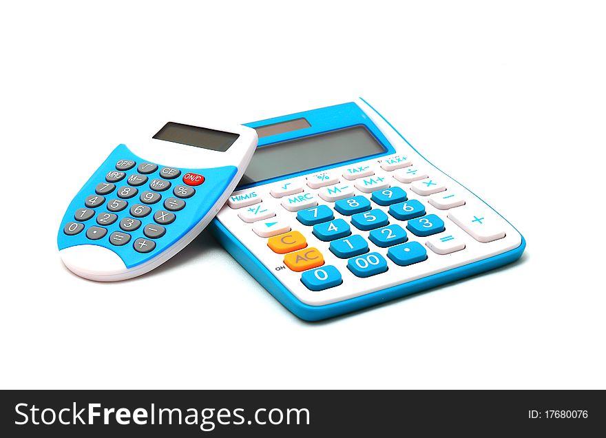 Blue Color Calculator On White Background