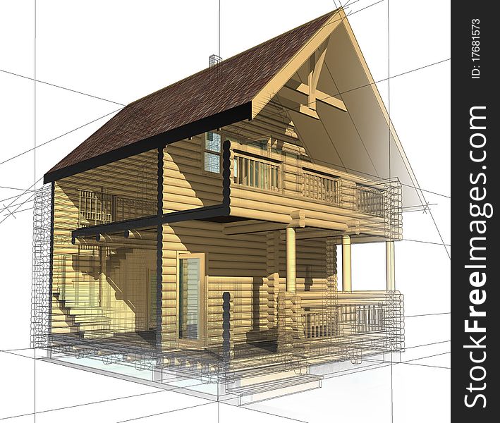 Wooden House - Cottage and its plan