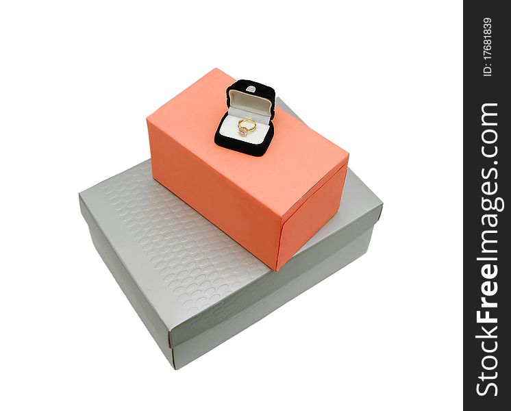 Beautiful cuff links in a gift box. Beautiful cuff links in a gift box