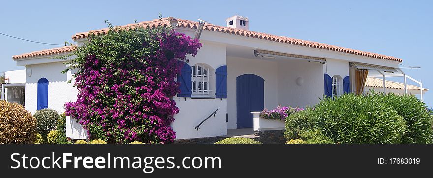 A house in Llancia on the costa brava strip in northern spain. A house in Llancia on the costa brava strip in northern spain