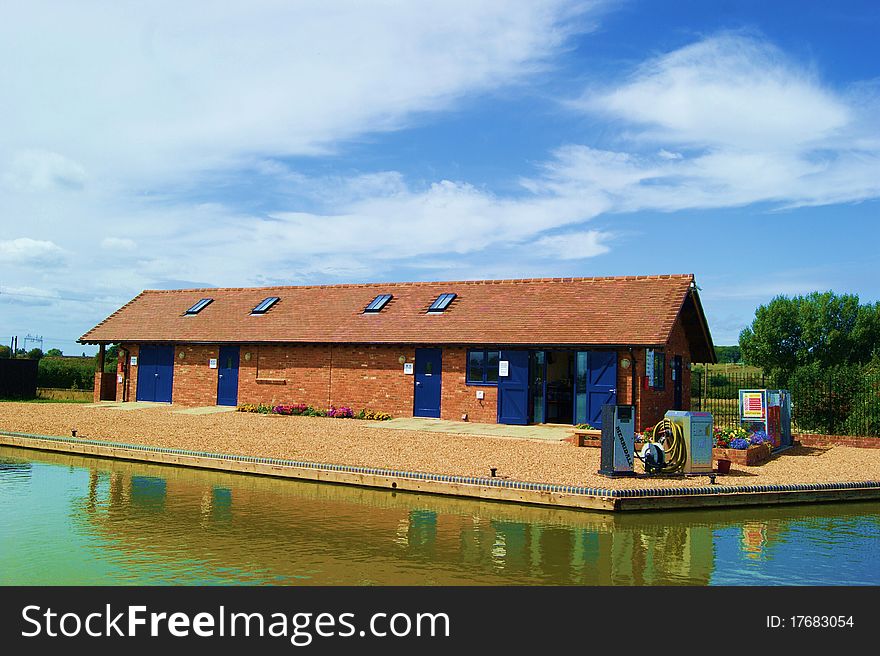 A boat shop on an english canal