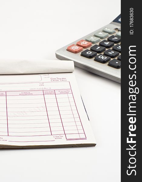 Cashier Book And A Calculator