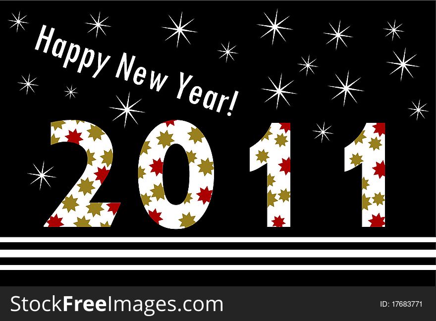 Happy New Year 2011 Vector illustration