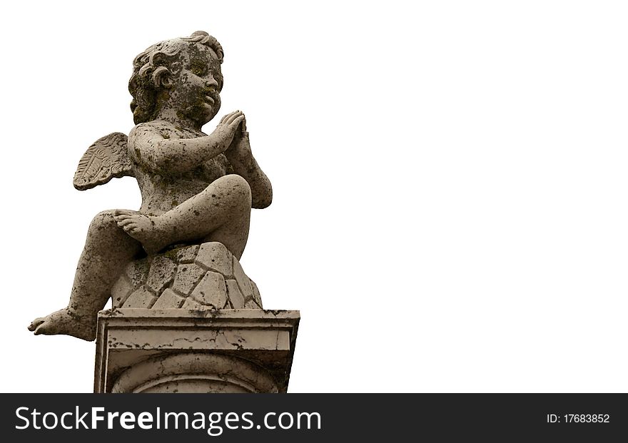 Statue of a little angel with copy space. Statue of a little angel with copy space