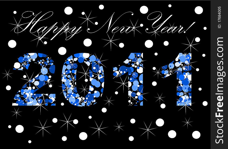 Blue 2011 New Year winter background