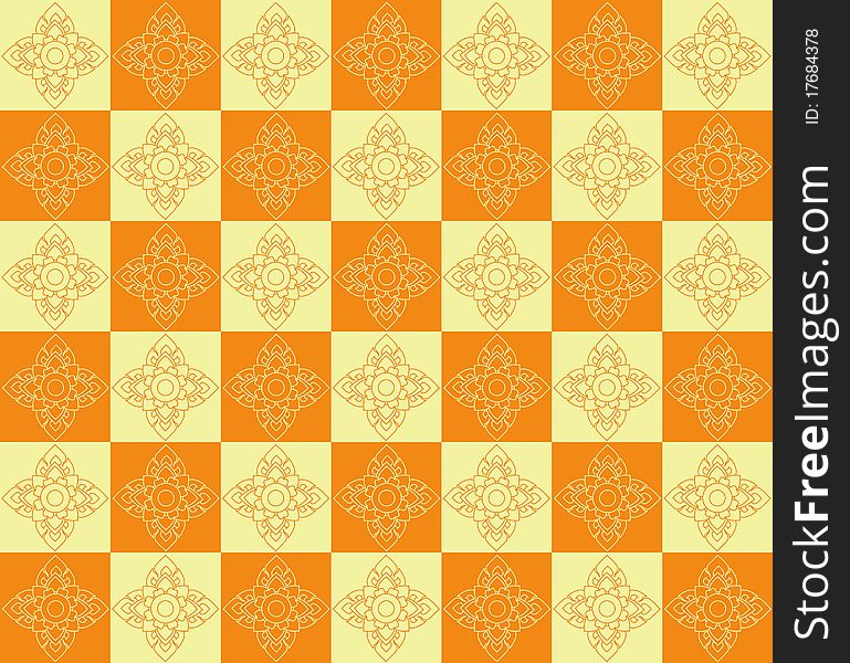Thai patterns arranged in a checkerboard.