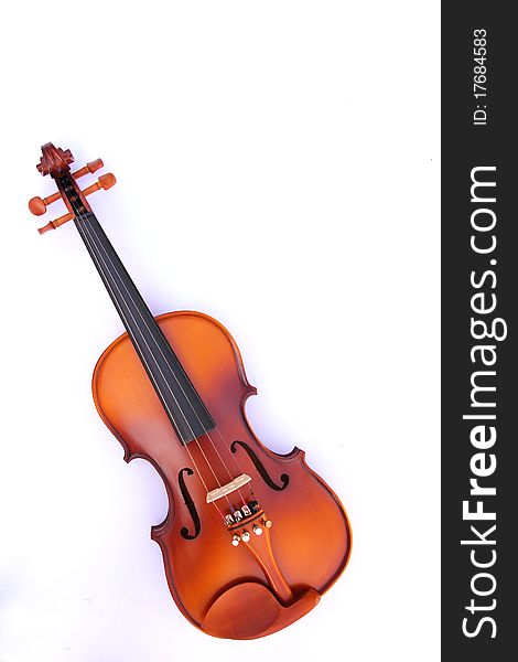 Isolated violin on a white background