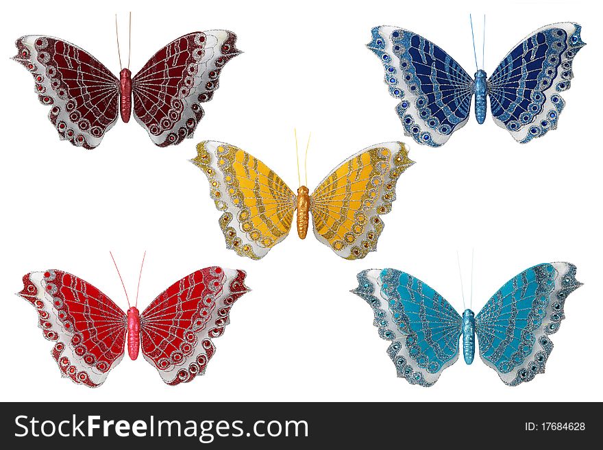 Butterfly decoration isolated on white background
