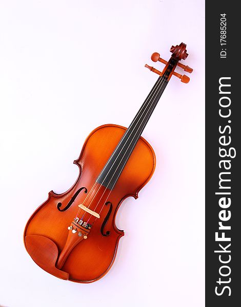 Violin isolated on white background