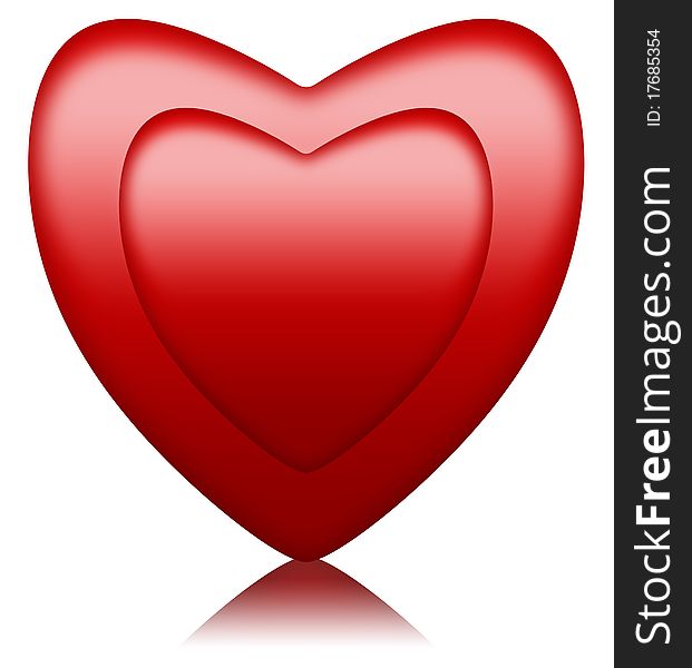 Red heart isolated on white. Clipping path. Suitable for St Valentine's Day, Mother's Day, wedding or romance. Red heart isolated on white. Clipping path. Suitable for St Valentine's Day, Mother's Day, wedding or romance.