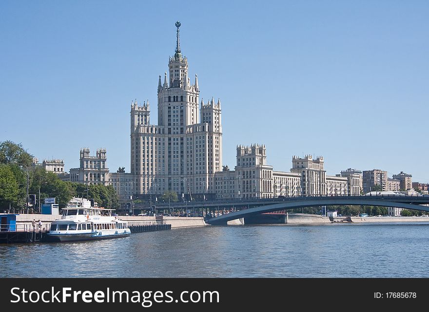 Moscow. High-rise building in Kotelnicheskaya Embankment