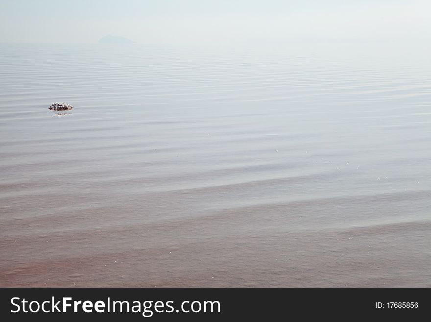 Salt lake in Iran. Magic coast.