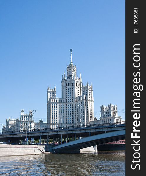 Moscow. High-rise building in Kotelnicheskaya Embankment