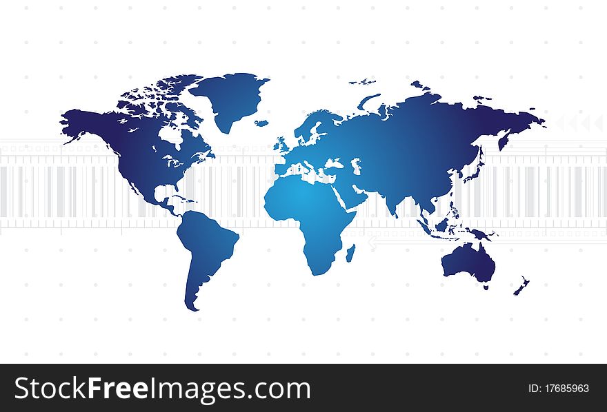 Abstract background with world map and place for your text. Abstract background with world map and place for your text