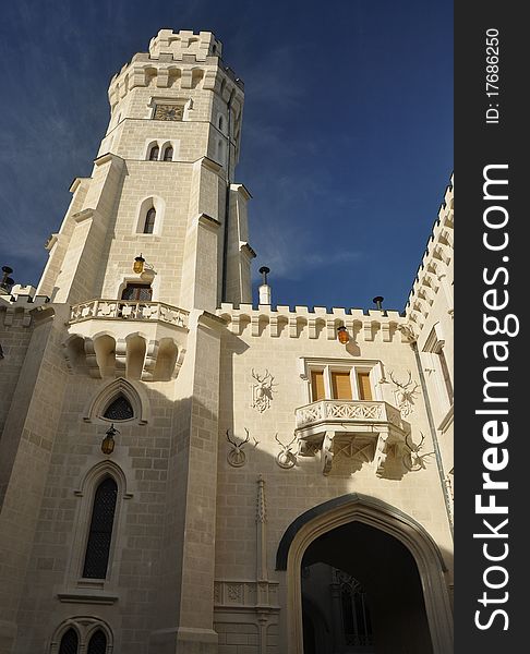 Hluboka nad Vltavou castle near Ceske Budejovice, Czech Republic