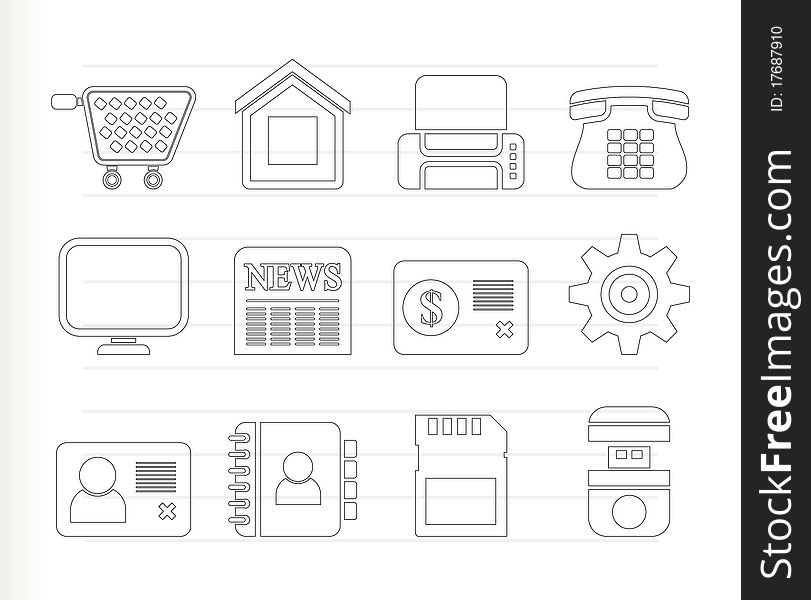 Business, office and website icons -  icon set