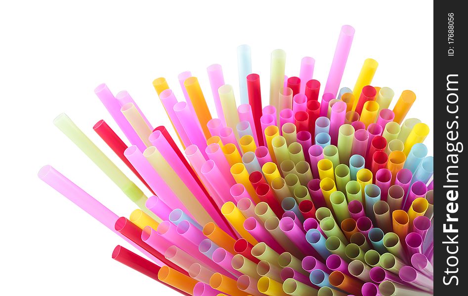 Colorful of straw for background