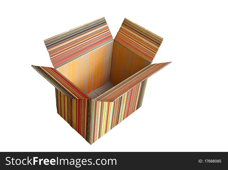 Isolated Paper box on black background