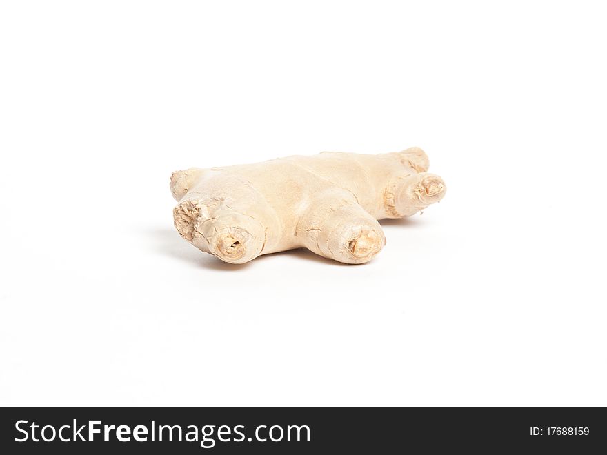 Ginger root on a white background