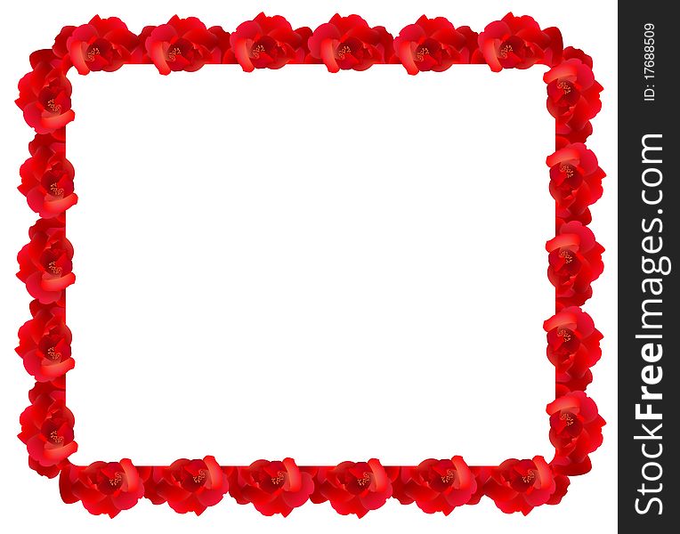 Red rose frame