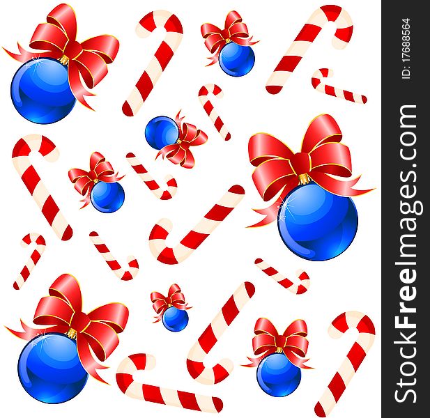 Christmas Background With Balls