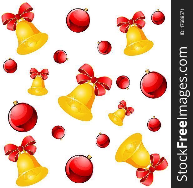 Christmas background with bells