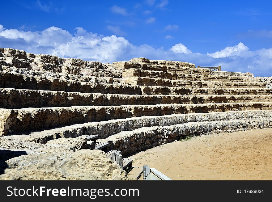 The Roman Theater in the old port of Caesarea. The Roman Theater in the old port of Caesarea