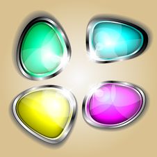 Glossy Web Buttons Royalty Free Stock Images