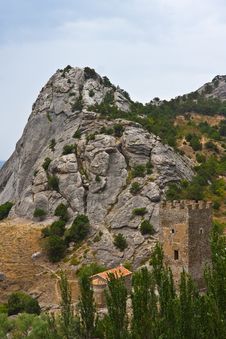 Genoese Medieval Fortress Royalty Free Stock Images