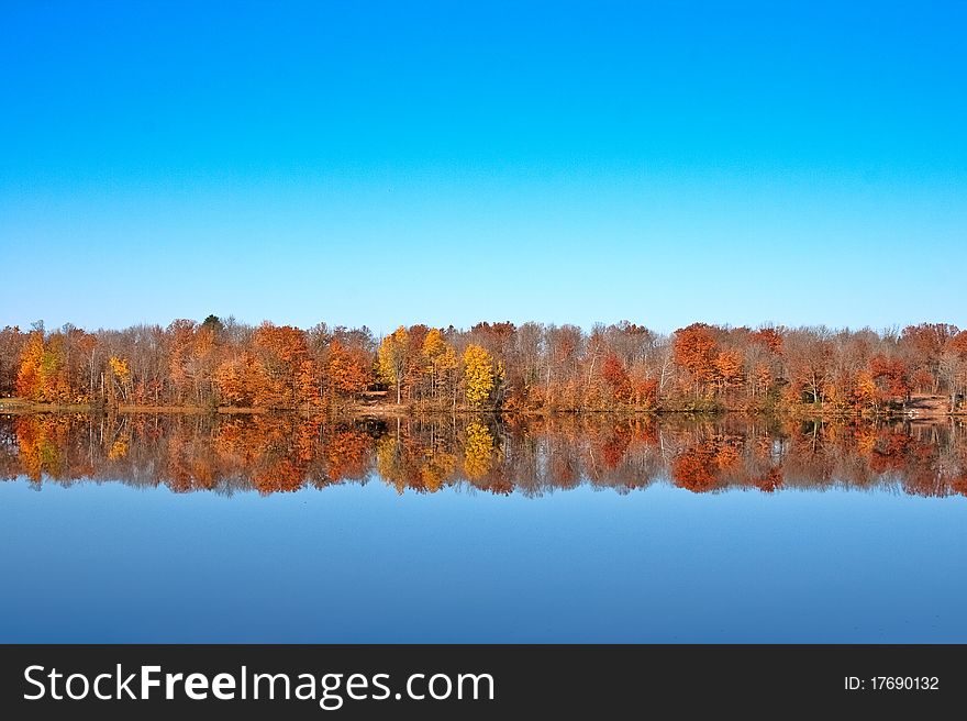 Horizontal Council Grounds Fall Reflection. Horizontal Council Grounds Fall Reflection