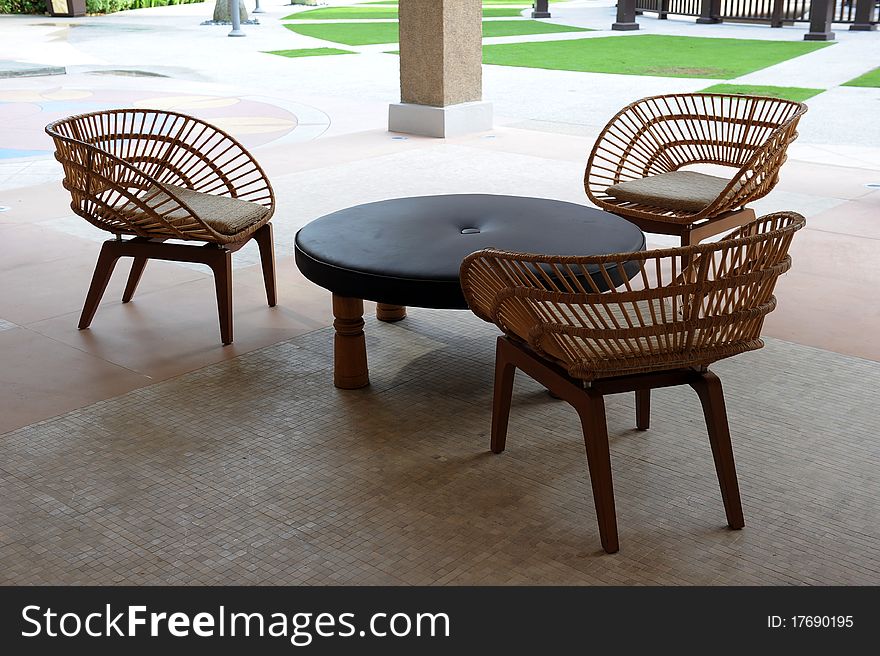 A relaxation corner in hotel,with comfortable chair. A relaxation corner in hotel,with comfortable chair.