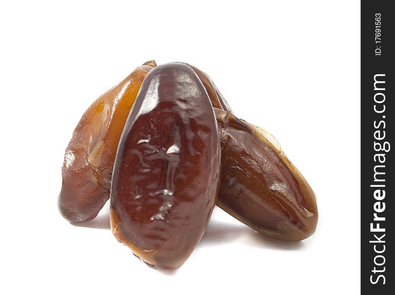 Fruit dates on a white background
