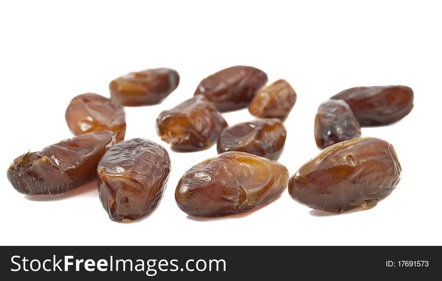 Fruit dates on a white background